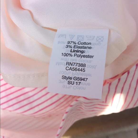 NWOT J. Crew Pink Striped Seersucker Dress w/ Bow - Picture 5 of 5